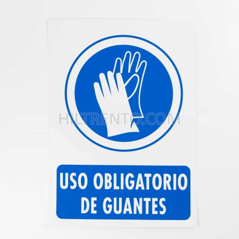 Señal "Uso obligatorio de gafas" 25x35 cm