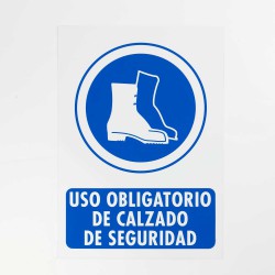 Señal "Uso obligatorio de calzado de seguridad" 25x35 cm
