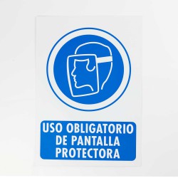Señal "Uso obligatorio de calzado de pantalla protectora" 25x35 cm