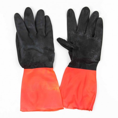 Guantes bicolor menaje rojo y negro igartex