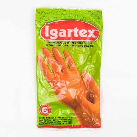 Guantes monocolor menaje naranja igartex