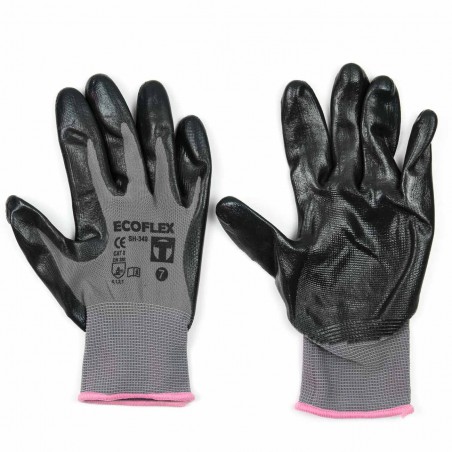 Guantes anti corte elásticos poliéster nitrilo Ecoflex GR  SH-349 R