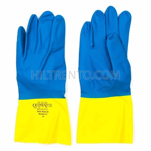 Guantes látex reforzado flockado en algodón Polyco Duo plus 60