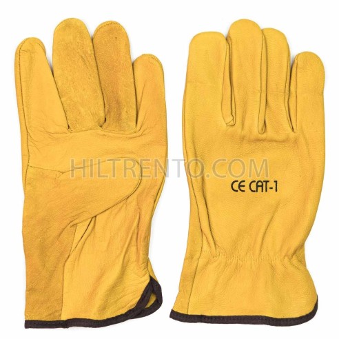 Guantes amarillos piel vacuno tipo americanos