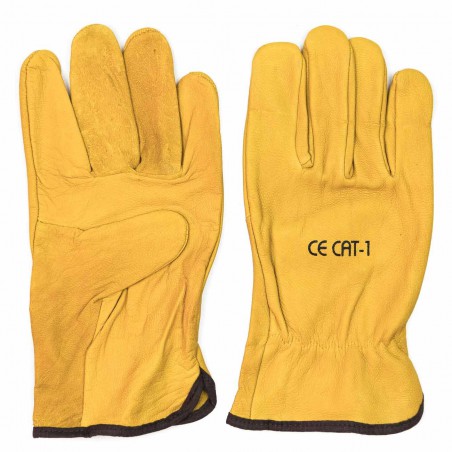 Guantes amarillos piel vacuno tipo americanos