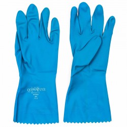 Guantes látex flockado en algodón Polyco Optima azul