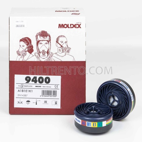 Filtro máscara gases y vapores Moldex 9400 A1B1E1K1 - Caja 10 uds