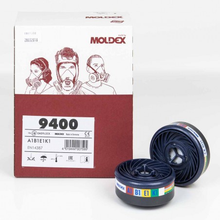Filtro máscara gases y vapores Moldex 9400 A1B1E1K1 - Caja 10 uds