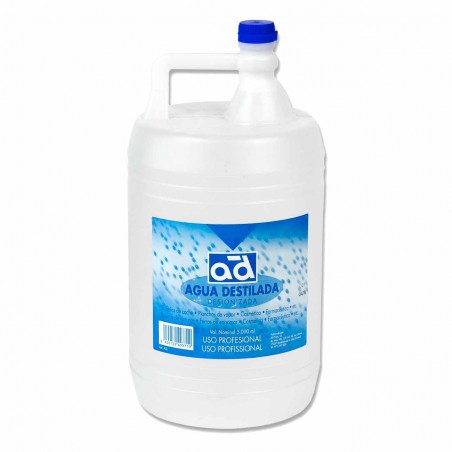 Agua destilada desionizada industrial - Botella 5 litros