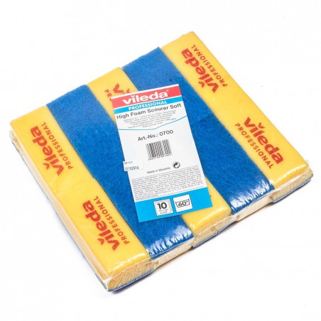 Pack 10 estropajos esponja azul 15x7 cm Vileda 0700