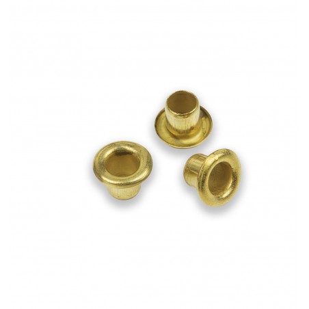 Ojete metálico 4 mm latonado - Caja 5000 uds