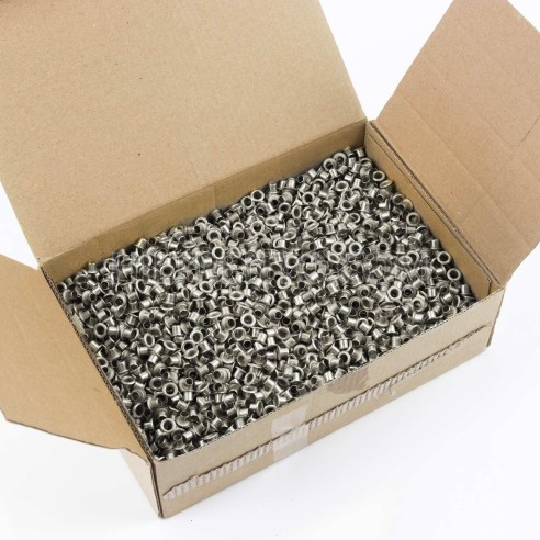 Ojete metálico 4 mm níquel - Caja 5000 uds