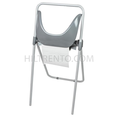 Tripode soporte pie rollo papel industrial manos