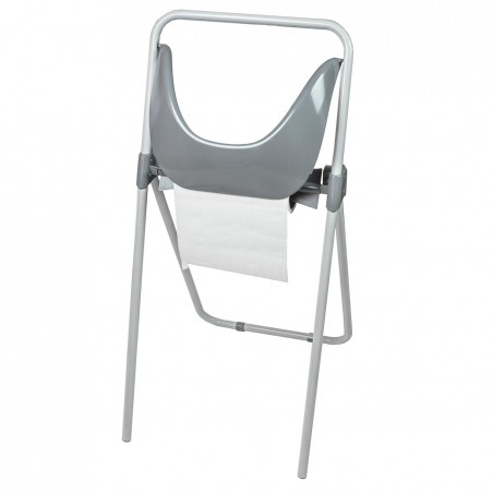 Tripode soporte pie rollo papel industrial manos