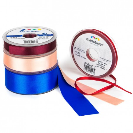 Cinta raso satén 6 mm Manubens P 720 - Carrete 25 metros