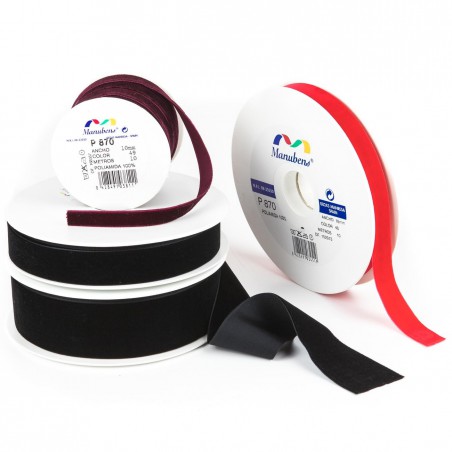 Cinta terciopelo velvet 16 mm Manubens 870 - Carrete 10 metros