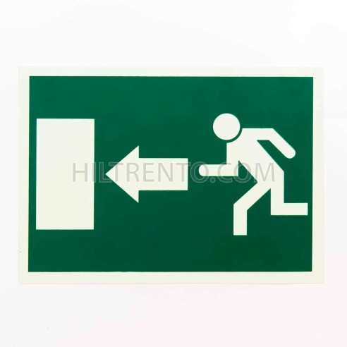 Cartel evacuación flecha derecha salida 21x29 cm A4