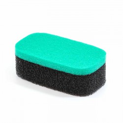 Esponja rizada bicolor verde-negro poro grande