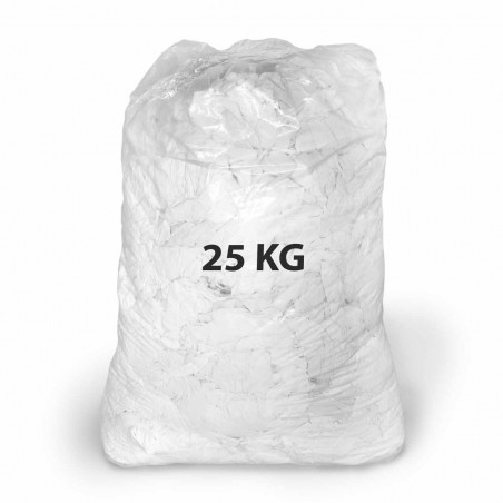 Trapos industriales punto blanco algodón ref.205 - Saco 25 kg