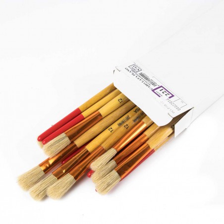 Pincel cabo lata plano barnizado Nº 16 - Caja 24 uds