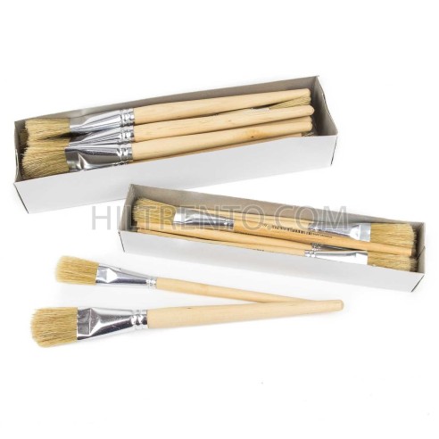 Brocha plana mango madera corto Nº 2 - Caja 12 uds