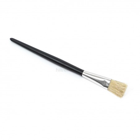 Brocha plana mango corto plastico negro Nº 4 - Pack 12 uds