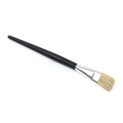 Brocha plana mango corto plastico negro Nº 6 - Pack 12 uds