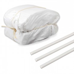 Palillo calzado plástico blanco eco 24 cm - Pack 20 kg