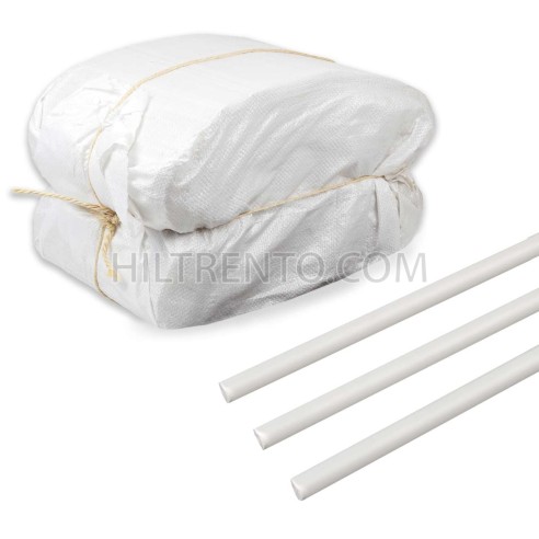 Palillo calzado plástico blanco eco 24 cm - Pack 20 kg