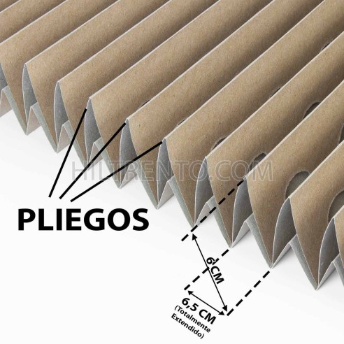 Filtro acordeón cartón cabina pintura difuminar 75 mm 40 pliegues