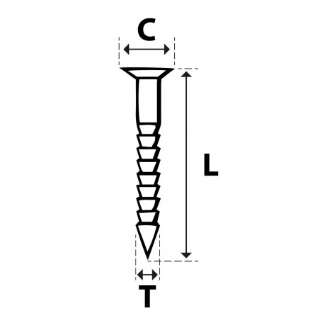 Clavo prefijar tacón 2,8x24 mm - Caja 2500 uds
