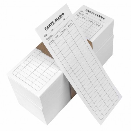 Hoja papel parte diario calzado pares - 1000 uds