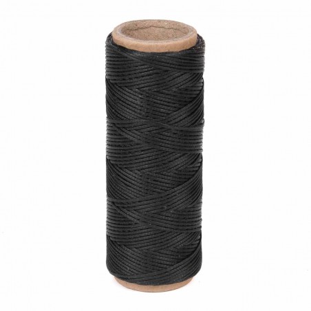 Hilo encerado nylon 1,0 mm - Col. negro 009 - Bobina 50 mts