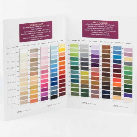 Carta de colores fisica - Hilo Hiltrento poliamida 6.6