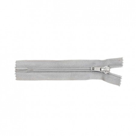Cremallera Relámpago 14 cm - Gris claro - Pack 32 uds