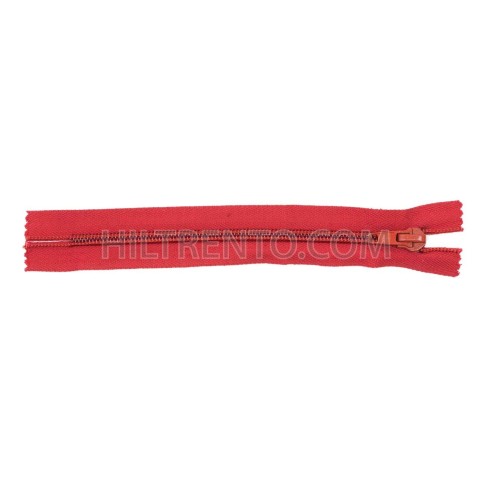 Cremallera Relámpago 14 cm - Rojo 1608 - Pack 50 uds