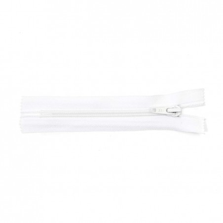 Cremallera CCA 12 cm soldada - Blanco 001 - Pack 50 uds