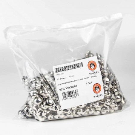 Clavo waldes fondo maleta 15 mm Hierro níquel