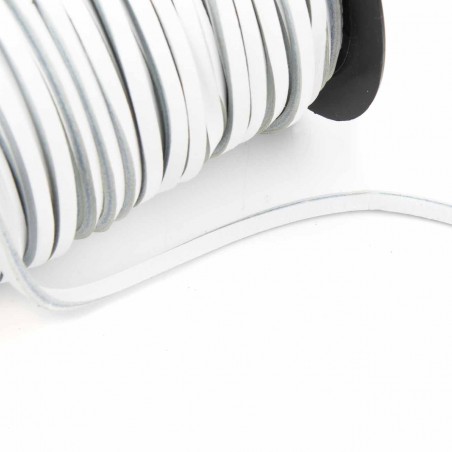 Cordón náutico cuero blanco 3.5 mm - Carrete 200 mts