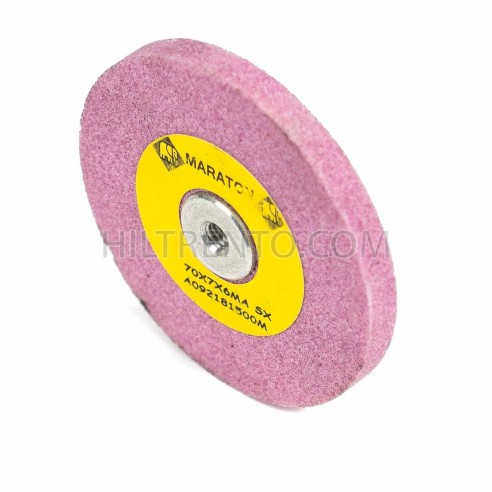 Piedra rebajado afilar rosa con casquillo 70x7x6MA mm