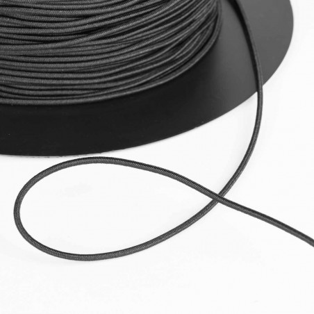 Cordón elástico 1,5 mm  Nº 1 negro - Carrete 300 mts