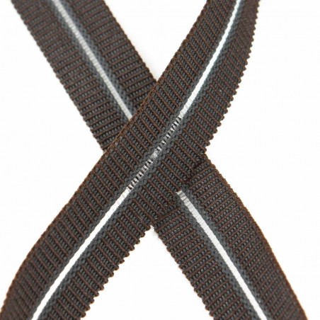 Elástico Marrón 18 mm EP-26 Hilo transparente - Rollo 100 mts