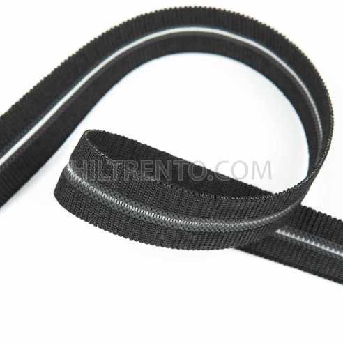 Elástico Negro 14 mm EP-26 Hilo transparente - Rollo 100 mts