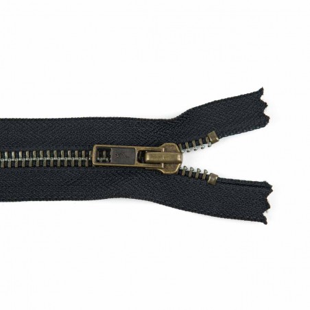 Cremallera YKK metálica malla 5 oro viejo - 14 cm - Pack 100 uds.
