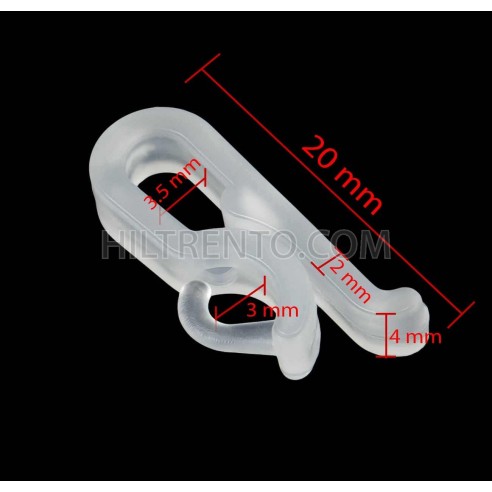 Pinza gancho plástico colgar etiquetas - bolsa 2000 uds