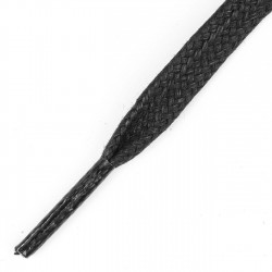 Cordón plano negro encerado 6 mm x 80 cm - CC30080P