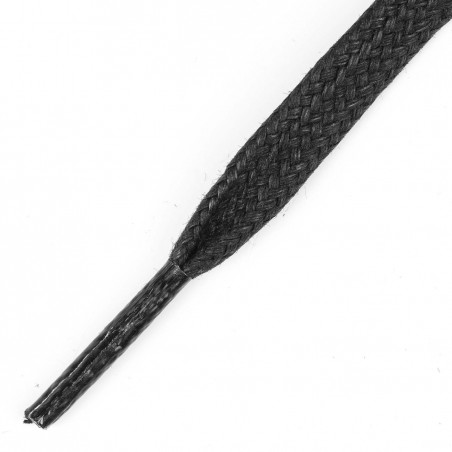 Cordón plano negro encerado 6 mm x 80 cm - CC30080P