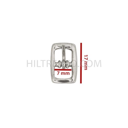 Hebilla pequeña 7 mm niquelada