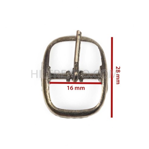 Hebilla ovalada 16 mm oro viejo