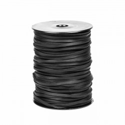 Cordón náutico cuero negro 3.5 mm - Carrete 50 mts